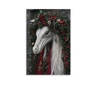 ZLLJXFZZ Christmas Poster Welsh, Mari Lwyd Wall Art Mural Modern Decoration Hanging Art Poster 16x24inch(40x60cm)
