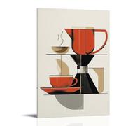ZLLJXFZZ Coffee Poster Bauhaus, Functional Coffee Set Wall Art Mural Modern Decoration Hanging Art Poster 24x36inch(60x90cm)