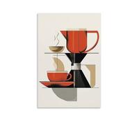 ZLLJXFZZ Coffee Poster Bauhaus, Functional Coffee Set Wall Art Mural Modern Decoration Hanging Art Poster 20x30inch(50x75cm)