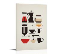 ZLLJXFZZ Coffee Poster Bauhaus, Functional Coffee Set Wall Art Mural Modern Decoration Hanging Art Poster 08x12inch(20x30cm)
