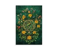 ZLLJXFZZ Easter Poster Celtic, Spring Knot Wall Art Mural Modern Decoration Hanging Art Poster 08x12inch(20x30cm)