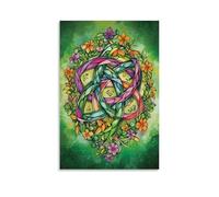 ZLLJXFZZ Easter Poster Celtic, Spring Knot Wall Art Mural Modern Decoration Hanging Art Poster 20x30inch(50x75cm)
