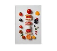ZLLJXFZZ Food Poster Bauhaus, Functional Food Design Wall Art Mural Modern Decoration Hanging Art Poster 16x24inch(40x60cm)