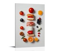 ZLLJXFZZ Food Poster Bauhaus, Functional Food Design Wall Art Mural Modern Decoration Hanging Art Poster 12x18inch(30x45cm)