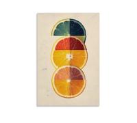ZLLJXFZZ Fruit Poster Bauhaus, Geometric Citrus Wall Art Mural Modern Decoration Hanging Art Poster 12x18inch(30x45cm)