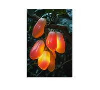ZLLJXFZZ Fruit Poster Bioluminescent, Ackee Wall Art Mural Modern Decoration Hanging Art Poster 12x18inch(30x45cm)