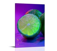 ZLLJXFZZ Fruit Poster Cyber, LED Lime Wall Art Mural Modern Decoration Hanging Art Poster 16x24inch(40x60cm)