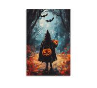 ZLLJXFZZ Halloween Poster Superhero, Cape Candy Bag Wall Art Mural Modern Decoration Hanging Art Poster 24x36inch(60x90cm)