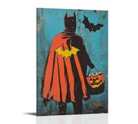 ZLLJXFZZ Halloween Poster Superhero, Cape Candy Bag Wall Art Mural Modern Decoration Hanging Art Poster 08x12inch(20x30cm)