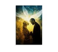 ZLLJXFZZ Holy Spirit & Christ - A Divine Connection Wall Art Mural Modern Decoration Hanging Art Poster 24x36inch(60x90cm)