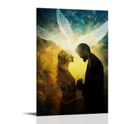 ZLLJXFZZ Holy Spirit & Christ - A Divine Connection Wall Art Mural Modern Decoration Hanging Art Poster 08x12inch(20x30cm)