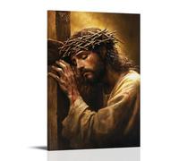ZLLJXFZZ Jesus & The Cross - A Symbol of Grace Wall Art Mural Modern Decoration Hanging Art Poster 24x36inch(60x90cm)