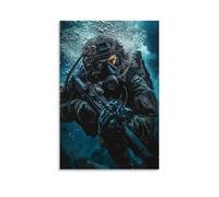 ZLLJXFZZ Military Poster SpecOps, Combat Diver Wall Art Mural Modern Decoration Hanging Art Poster 08x12inch(20x30cm)
