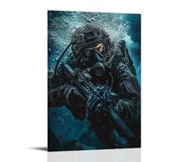 ZLLJXFZZ Military Poster SpecOps, Combat Diver Wall Art Mural Modern Decoration Hanging Art Poster 16x24inch(40x60cm)