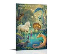 ZLLJXFZZ Mythical Creature Bestiary Poster Wall Art Mural Modern Decoration Hanging Art Poster 12x18inch(30x45cm)
