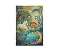 ZLLJXFZZ Mythical Creature Bestiary Poster Wall Art Mural Modern Decoration Hanging Art Poster 12x18inch(30x45cm)