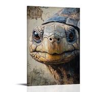 ZLLJXFZZ Oil Painting Animal Poster Ancient Wisdom Tortoise Wall Art Mural Modern Decoration Hanging Art Poster 24x36inch(60x90cm)