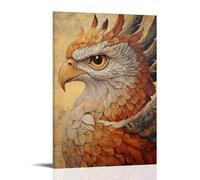ZLLJXFZZ Oil Painting Animal Poster Griffin in Medieval Illumination Wall Art Mural Modern Decoration Hanging Art Poster 20x30inch(50x75cm)