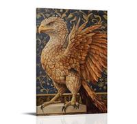 ZLLJXFZZ Oil Painting Animal Poster Griffin in Medieval Illumination Wall Art Mural Modern Decoration Hanging Art Poster 08x12inch(20x30cm)