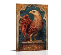 ZLLJXFZZ Oil Painting Animal Poster Griffin in Medieval Illumination Wall Art Mural Modern Decoration Hanging Art Poster 20x30inch(50x75cm)