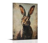 ZLLJXFZZ Oil Painting Animal Poster Hare in Victorian Naturalism Wall Art Mural Modern Decoration Hanging Art Poster 20x30inch(50x75cm)