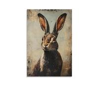 ZLLJXFZZ Oil Painting Animal Poster Hare in Victorian Naturalism Wall Art Mural Modern Decoration Hanging Art Poster 12x18inch(30x45cm)