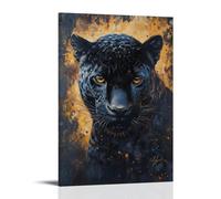 ZLLJXFZZ Oil Painting Animal Poster Phantom Black Jaguar Wall Art Mural Modern Decoration Hanging Art Poster 24x36inch(60x90cm)