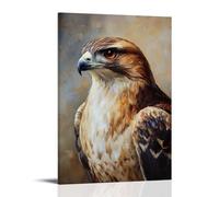 ZLLJXFZZ Oil Painting Animal Poster Renaissance Style Falcon Wall Art Mural Modern Decoration Hanging Art Poster 24x36inch(60x90cm)