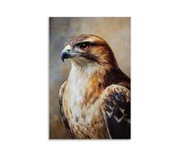 ZLLJXFZZ Oil Painting Animal Poster Renaissance Style Falcon Wall Art Mural Modern Decoration Hanging Art Poster 08x12inch(20x30cm)