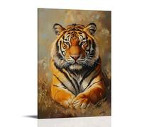 ZLLJXFZZ Oil Painting Animal Poster Royal Bengal Tiger Wall Art Mural Modern Decoration Hanging Art Poster 24x36inch(60x90cm)