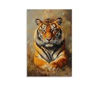 ZLLJXFZZ Oil Painting Animal Poster Royal Bengal Tiger Wall Art Mural Modern Decoration Hanging Art Poster 16x24inch(40x60cm)