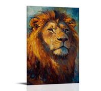 ZLLJXFZZ Oil Painting Animal Poster Temple Lion in Academic Orientalism Wall Art Mural Modern Decoration Hanging Art Poster 08x12inch(20x30cm)