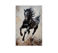 ZLLJXFZZ Oil Painting Animal Poster Wild Stallion Running Free Wall Art Mural Modern Decoration Hanging Art Poster 24x36inch(60x90cm)