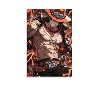 ZLLJXFZZ One Piece Ace's Ember - Flame Dominance Wall Art Mural Modern Decoration Hanging Art Poster 20x30inch(50x75cm)