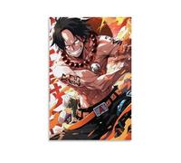 ZLLJXFZZ One Piece Ace's Flame Body Burning Soul Wall Art Mural Modern Decoration Hanging Art Poster 12x18inch(30x45cm)