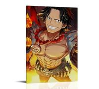 ZLLJXFZZ One Piece Ace's Red - Bead Sky Scorching Wall Art Mural Modern Decoration Hanging Art Poster 08x12inch(20x30cm)
