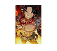 ZLLJXFZZ One Piece Ace's Red - Bead Sky Scorching Wall Art Mural Modern Decoration Hanging Art Poster 16x24inch(40x60cm)