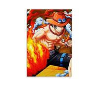 ZLLJXFZZ One Piece Ace's Red - Flame Frenzy Song Wall Art Mural Modern Decoration Hanging Art Poster 12x18inch(30x45cm)