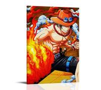 ZLLJXFZZ One Piece Ace's Red - Flame Frenzy Song Wall Art Mural Modern Decoration Hanging Art Poster 12x18inch(30x45cm)