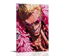 ZLLJXFZZ One Piece Doflamingo's Pink - Feather Madness Wall Art Mural Modern Decoration Hanging Art Poster 24x36inch(60x90cm)