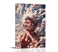 ZLLJXFZZ One Piece Luffy's Cloud Surge Wild Song Wall Art Mural Modern Decoration Hanging Art Poster 24x36inch(60x90cm)
