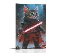 ZLLJXFZZ Purr Wars: The Feline Strikes Back Wall Art Mural Modern Decoration Hanging Art Poster 08x12inch(20x30cm)