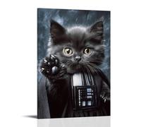 ZLLJXFZZ Purr Wars: The Feline Strikes Back Wall Art Mural Modern Decoration Hanging Art Poster 08x12inch(20x30cm)