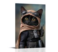ZLLJXFZZ Purr Wars: The Feline Strikes Back Wall Art Mural Modern Decoration Hanging Art Poster 08x12inch(20x30cm)