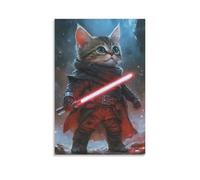 ZLLJXFZZ Purr Wars: The Feline Strikes Back Wall Art Mural Modern Decoration Hanging Art Poster 20x30inch(50x75cm)