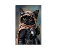 ZLLJXFZZ Purr Wars: The Feline Strikes Back Wall Art Mural Modern Decoration Hanging Art Poster 20x30inch(50x75cm)