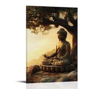 ZLLJXFZZ REN4QY Buddhism Poster Buddha Statue in Peaceful Medi Wall Art Mural Modern Decoration Hanging Art Poster 08x12inch(20x30cm)
