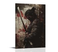 ZLLJXFZZ Samurai Poster Cursed, Bloodied Family Sword Wall Art Mural Modern Decoration Hanging Art Poster 16x24inch(40x60cm)