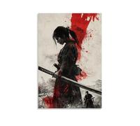 ZLLJXFZZ Samurai Poster Cursed, Bloodied Family Sword Wall Art Mural Modern Decoration Hanging Art Poster 16x24inch(40x60cm)