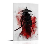ZLLJXFZZ Samurai Poster Shadow, Silent Night Assassin Wall Art Mural Modern Decoration Hanging Art Poster 16x24inch(40x60cm)